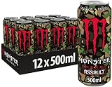 Monster Energy Assault - erfrischender Energy Drink mit 160 mg Koffein - in praktischen Einweg Dosen (12 x 500 ml)