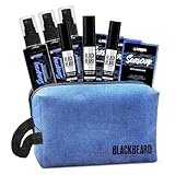 Blackbeard for Men Kit, 3er-Pack Bartfärbe-Alternative, 3 Seasoaps, 3 Seasprays und 1 Rasierset-Tasche (Schwarz, 3 x Pinsel, 3 x Seasoap, 3 x Seaspray)