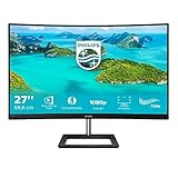 Philips 272E1CA - 27 Zoll FHD Curved Gaming Monitor, 75 Hz, 4ms FreeSync (1920x1080, VGA, HDMI, DisplayPort) schwarz