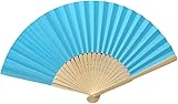 Yukiyi Dunkelgrüne Handfächer für Frauen, faltbare Handfächer, Stoff-Faltfächer, DIY, handgefertigte Fächer zum Tanzen, Foto-Requisiten, Wanddekoration, Hochzeitszubehör