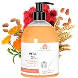 Vita Oil Anti Dehnungsstreifen: Schwangerschaftsstreifen, Straffendes Körperöl, Bekämpft Hauterschlaffung um 87%, Verbessert das Hautbild (Mandeln, Vitamine A & E) - 500 ml