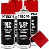 TECPO 4X Silikonspray 400 ml Gleitmittel Schmiermittel Trennmittel Gleitspray Schutzmittel Pflegemittel