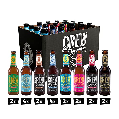 CREW REPUBLIC® Craft Bier Mix Probierset | World Beer Awards Gewinner 2020 | Geschenkidee für Männer & Bier Fans | Bierspezialitäten aus Bayern nach Reinheitsgebot | inkl. 1,60€ Pfand (20 x 0,33l)