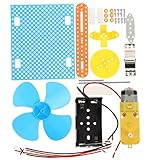 ERINGOGO 1 Satz Kopflüfungsmodell schütteln elektrischer Lüfter zusammenbauen DIY Montagemodell Tragbarer Kinderventilator Experimente für Plastik