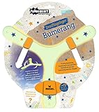 moses. 30320 PhänoMINT Bumerang, Wurfspiel für Kinder, Im Dunkeln leuchtender Boomerang, Dreiflügelig und mit spannenden Informationen, nachtleuchtend, 1 Stück (1er Pack)