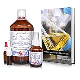 Kolloidales Silber 1000ml / 25ppm, Silberwasser mit Sprühflasche 100 ml, Nasensprayflasche, Pipettenflasche, Messbecher, E-Book in 5 Sprachen zum Download, Laborgeprüft, Hohe Konzentration