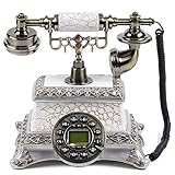 Retro Telefon, Vintage Antik Tischtelefon Wählscheibentelefon mit Wählscheibe Retro Nostalgie Telefon Schnurgebunden Festnetztelefon Dekoration Heimbürotelefon Haustelefon