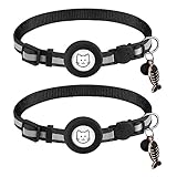 Anti-Verlust-Halsband für Haustiere, Nylon, mit wasserdichter Tracker-Hülle, leicht, Sicherheitshalsband, 1,1 cm breit, Haustierhalsband, Halter, Katzen, Haustierhalsband