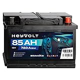 HeyVolt Autobatterie 12V 85Ah 780A/EN Starterbatterie, absolut wartungsfrei ersetzt 74Ah 75Ah 77Ah 80Ah