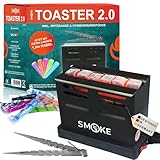 Smoke2u Toaster 2.0 | 800W Elektrischer Kohleanzünder Kohle Grill Kohlen Ofen mit Dreiseitiges-Hitzesystem, inkl. Gitterschutz, Zange, Hygienemundstücke, 6 min fertig