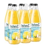 hohes C leichte Orange-Ananas 6x1,0l, Mehrfruchtsaft, 60% Fruchtsaft, 40% weniger Zucker, ohne Zuckerzusatz, ohne künstliche Süßstoffe, mit natürlichem Vitamin C