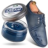 SULPO Schuhcreme Dunkelblau, Marineblau - Shoe Cream - Schuhputzcreme - Ledercreme Lederbalsam Glattleder - Wasserbassiert - Farbe auffrischen - Lederpflege - Echt und Kunstleder - 50ml