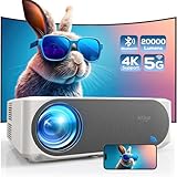 Beamer, Full HD 1080P 20000 Lumen Beamer 5G WiFi Bluetooth AKIYO Beamer 4K Unterstützung, Heimkino Video Beamer Maximal 300“ Display Projektor mit Staubnetz Kompatibel mit TV Stick/Smartphone/PC/PS5