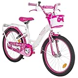 Actionbikes Kinderfahrrad Daisy 20 Zoll | Kinder Fahrrad für Mädchen - Ab 6-9 Jahren - V-Brake Bremse - Kettenschutz - Luftbereifung - Fahrräder - Laufrad - Kinderrad (Daisy 20 Zoll)