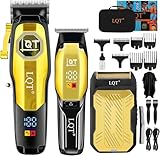 Professionelle Haarschneidemaschine für Männer – Elektrischer Haartrimmer & Rasierer – 3-in-1 Kabelloser Barttrimmer mit T-Klinge – Glatzkopfrasierer mit LED-Display (Ideal als Geschenk)