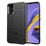 Jiajihua Hülle Kompatibel mit Samsung Galaxy A71 5G Stoßfest Anti-Drop TPU-Weichschalenhülle Black