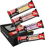 Power System Probier-Set Lower Carb 8 x Protein Riegel Zitrone, Erdbeer, Blaubeere, Peanut Caramel Low Sugar