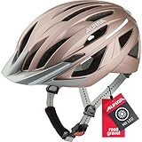 ALPINA Gent MIPS - Reflektierender, Optimal Sichtbarer & Sicherer MIPS Fahrradhelm mt Fliegennetz Für Erwachsene, Rose matt, M (55-59 cm)