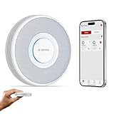 X-Sense Intelligenter WLAN-Rauchmelder mit Sprachalarmsystem und 17 Standorten, Feuermelder, Rauchwarnmelder, nur 33 mm dünn, XS0B-iR, 1 Stück