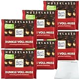 Ritter Sport Nussklasse Dunkle Voll-Nuss Schokolade 6er Pack (6x100g Tafel) + usy Block