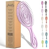 Ninabella Haarbürste ohne Ziepen für Damen, Herren & Kinder - Entwirrbürste für Locken, lange & nasse Haare - Nachhaltige Detangler Bürste mit Spiralfeder aus recyceltem Material - Hair Brush Lilac