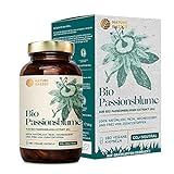 Bio Passionsblume - 180 Kapseln hochdosiert / 1100 mg Bio Passionsblumen Extrakt pro Tagesdosis / 10:1 Verhältnis/Vegan, Zertifiziert & Nachhaltig im Glas