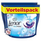 Lenor Universalwaschmittel Allin1 PODS Aprilfrisch 76 Waschladungen, Hygienische Tiefenreinigung und Lang Anhaltende Frische