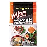 Hikari Miso Rote Paste (Shinshu Aka), authentische Miso-Paste aus Japan, ohne Zusatzstoffe, 400 g