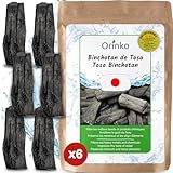 Japanische Tosa-Binchotan x6 (150 g, 25 g x 6) | Authentische traditionelle Binchotan Aktivkohle aus Japan (Kochi) aus Ubame-Eiche für Wasserreinigung in Karaffe