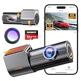 Dashcam Auto Vorne 4K WiFi Dash Cam 360° Drehbar mit 64GB SD Karte, 1.47' IPS Mini Auto Kamera mit CPL, Super Nachtsicht, WDR, 170° Weitwinkel, G-Sensor, Loop-Aufnahme, APP Steuerung, Max 256GB