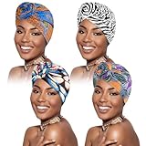 flintronic Stücke Frauen Chemo Hüte, Damen Chemotherapie Krebs Hut, Vorgebunden Beanie Kopfbedeckung Plissee Mütze, Turban