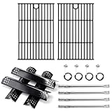 Hipoilk Grillteile für Nexgrill 4 Brenner 720-0925P, 720-0925, Heizplatten Zelte, Brenner, Zünder und Gusseisen-Grillroste Ersatzteile für Nexgrill 720-0925P