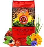 Yerba Mate Green 'Mas Energia Guarana' Brasilianischer Mate-Tee 1000g | fruchtiges Mate Tee | mit Guaranapulver, Minze, Zitronengras, Ringelblume, Kornblume und natürliches Aroma.