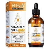 Vitamin C Serum mit Hyaluronsäure für Gesicht & Hau - Gesichts serum Vitamin C Vegan Anti-Aging Gesichtsserum 120ml