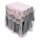 EXCEART Waschmaschine Dicht Abdeckung Für Waschmaschine Scheibenschutz Waschmaschinenabdeckung Sonnenschutzwascherabdeckung Waschmaschinen-schutzabdeckung Rosa Weiche Spitze