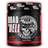 ROAD TO HELL - Ultra Hardcore Booster Pre workout - Pulver - ATP + L-Arginin + Citrullin + Beta Alanin + Koffein 400g in Zusammenarbeit mit Sportstudio Popeye Ice Tea Peach Geschmack Vegan