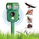 Neu Katzenschreck, Katzen-Abwehr, Ultraschall-Tauben, Ultraschall-Abwehr, Solarenergie, IP66, wasserdicht, mit Verstellbarer Frequenz, zum Vertreiben von Tieren, 5 Modi, verstellbar, Tiervertreiber
