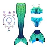 FOLOEO Cosplay-Badeanzug für Mädchen – Bikini-Set mit Fischschwanz und Monoflosse 2025