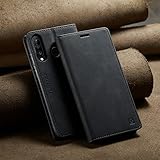 Klapphülle fürs Handy Brieftaschen-Hülle Compatible with Huawei P30 LITE, Retro, echtes Rindsleder, Folio-Flip-Geldbörse, magnetische, dünne Handyhülle | Kartenhalter, Anti-Drop, voller Schutz Handysc