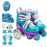 Kinder-Rollschuhe | -Kinder-Balance-Rollschuhe | Kinder im Alter von 3–8 Jahren Rollschuhe mit leuchtenden Rädern für Eisbahn, Spielplatz