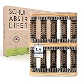 ZENVENTURE® Schuhabstreifer - Robuster Schuhabstreifer für aussen & innen - Aus langlebigem Weißdorn-Holz & mit Antirutsch-Profil [36 x 27 x 5 cm] - Schuhputzer für zu Hause und unterwegs (Beige)