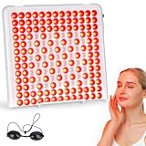 Rotlichtlampe, Unegnel Infrarotlampe Combo 660nm und 850nm, 169 LEDs Rotlichtlampe Gesicht mit Ständer, Timer, Rotlicht Panel für Gesicht, Hals, Körper, Muskel, Rücken