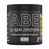 Applied Nutrition ABE All Black Everything Pre Workout Pulver - Energie, Körperliche Leistungsfähigkeit mit Citrullin, Kreatin, Beta Alanin, Koffein (315g - 30 Portionen) (Sour Gummy Bear)