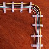 Evemodel 50 Stück Kabelhalter Einstellbare Kabelschelle Modellbahnzubehör Litzenhalter Kabel Befestigungsmaterial
