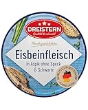 DREISTERN Eisbeinfleisch in feinem Aspik 200g I Ohne Speck & Schwarte I Herzhafte Spezialität in recyclebarer Konservendose I Lange Haltbarkeit dank natürlicher Konservierung I Hausmacher Qualität