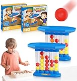 Bouncing Ball, 2024 Neuest Bounce Off Party Game Jumping Ball, Bounce Ball 4 Gewinnt, Vier gewinnt Shots Klassische Brettspiele, Desktop Bouncing Toy Boardgames for Family/Party/Gamenight (2 Set)