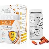 Kurkuma Kapseln mit Vitamin D3 – 185x höhere Bioverfügbarkeit – Hochdosiertes Mizellen Curcumin – 1 Kapsel täglich – entspricht 6.600 mg Kurkuma Pulver – Licur 7000 mit Vitamin D (Monatspack)