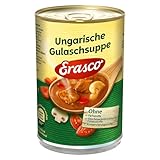 Erasco Ungarische Gulaschsuppe mit zartem Rindfleisch und viel Gemüse (1 x 390ml), Schnell und einfach zubereitet