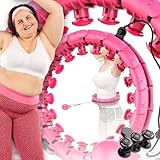 Smart Hoop Reifen Erwachsene und Anfänger, Hullahub Reifen zum Abnehmen，Smart Hoop Leise Fitness Hoop mit Gewicht, Zähler und Noppen