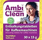 AmbiClean® Entkalkungstabletten für Kaffeevollautomaten (30 Tabletten Nachfüllpack)
